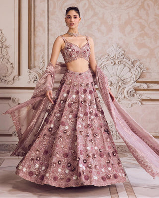 Lehenga Set for Indian Weddings – Pink Rose Blouse by Sanya Gulati