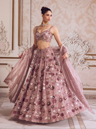 Lehenga Set for Indian Weddings – Pink Rose Blouse by Sanya Gulati