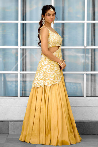 Lehenga Set for Indian Wedding – Marigold Muse Rooh Rang by Shasha Gaba