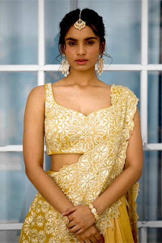 Lehenga Set for Indian Wedding – Marigold Muse Rooh Rang by Shasha Gaba