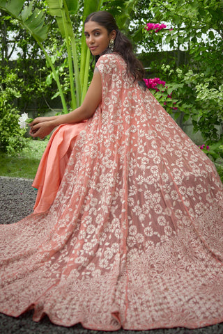 Cape Set for Festive Wear – Petal Dust Rooh Rang by Shasha Gaba