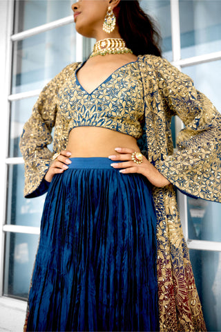 Cape Set for Indian Wedding Wear – Scarlet Desire Rooh Rang by Shasha Gaba