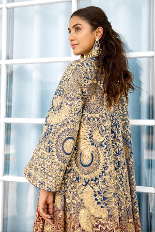 Cape Set for Indian Wedding Wear – Scarlet Desire Rooh Rang by Shasha Gaba