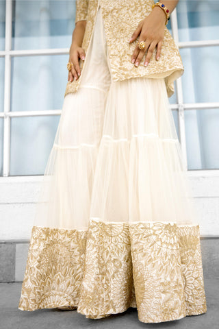 Sharara Set for Wedding Festivities – Sun Ray Rooh Rang by Shasha Gaba