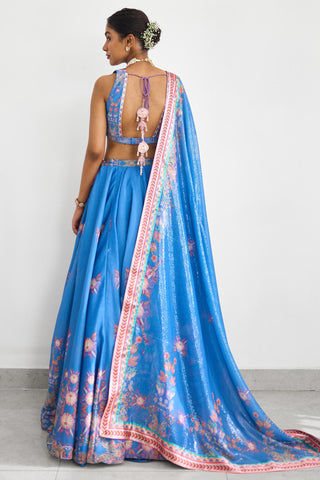 Lehenga Set for Festive Celebrations – Blue Haze Rooh Rang by Shasha Gaba