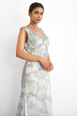 Gown for Contemporary Wear – Sea Breeze Rooh Rang by Shasha Gaba