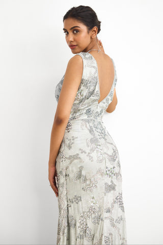 Gown for Contemporary Wear – Sea Breeze Rooh Rang by Shasha Gaba