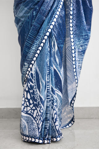 Saree for Indian Wedding – Swirl Sequence Rooh Rang by Shasha Gaba