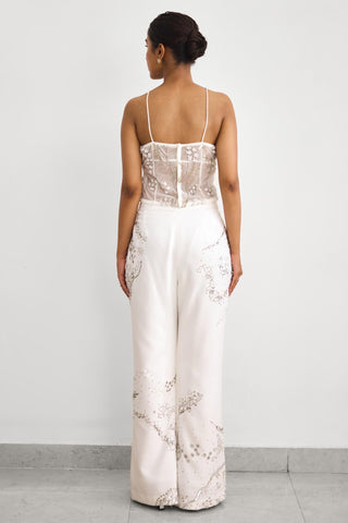 Cape Set for Contemporary Wear – Aurora Ivory Rooh Rang by Shasha Gaba