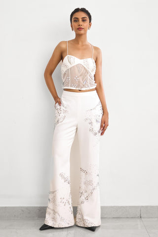 Cape Set for Contemporary Wear – Aurora Ivory Rooh Rang by Shasha Gaba