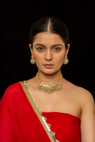 Choker Set for Festive – Green – Shlok Jewels