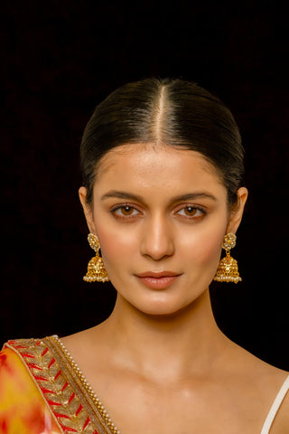 Jhumki Earrings for Festive – White – Shlok Jewels