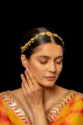 Headband for Festive – White Copper – Shlok Jewels