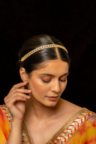 Headband for Festive – White – Shlok Jewels