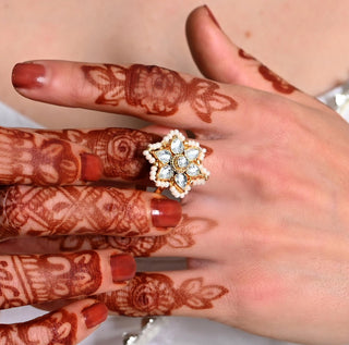 Ring for Festive – White Copper by Shlok Jewels