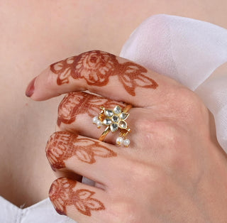 Ring for Festive – White by Shlok Jewels