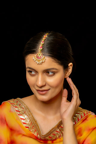 Mathapatti for Festive – Multicolor Maangtika – Shlok Jewels