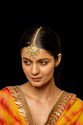 Mathapatti for Festive – White Maangtika – Shlok Jewels