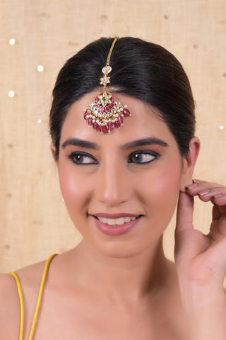 Maangtika for Festive – Multicolor Copper by Shlok Jewels