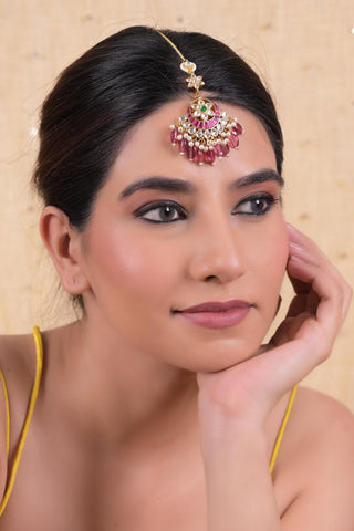 Maangtika for Festive – Multicolor Copper by Shlok Jewels