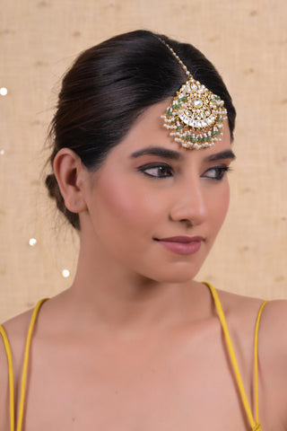 Maangtika for Festive – White Copper by Shlok Jewels