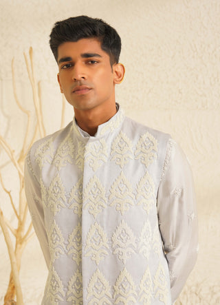 Space gray kairav waistcoat set