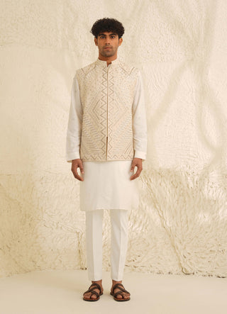 Offwhite upsham waistcoat set