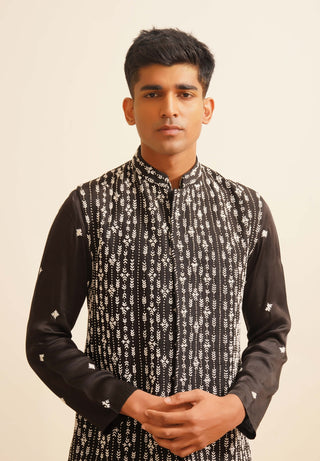 Black paras waistcoat set