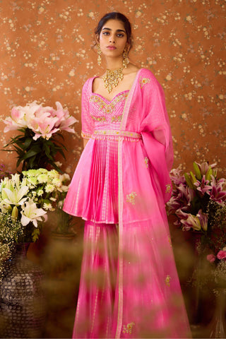 Sharara Set – Pink Festive Wedding – Shyam Narayan Prasad