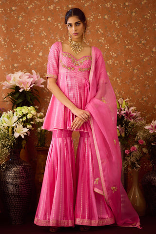 Sharara Set – Pink Festive Wedding – Shyam Narayan Prasad