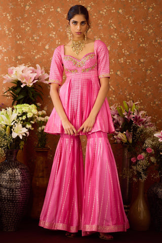 Sharara Set – Pink Festive Wedding – Shyam Narayan Prasad