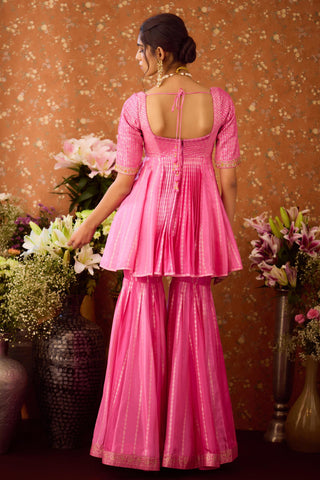 Sharara Set – Pink Festive Wedding – Shyam Narayan Prasad