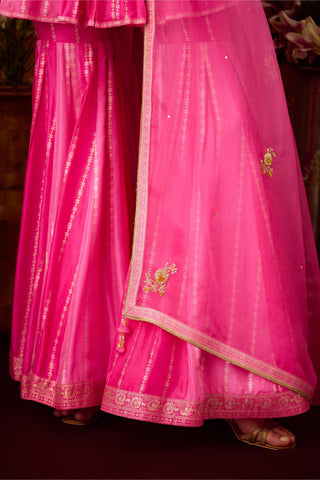 Sharara Set – Pink Festive Wedding – Shyam Narayan Prasad