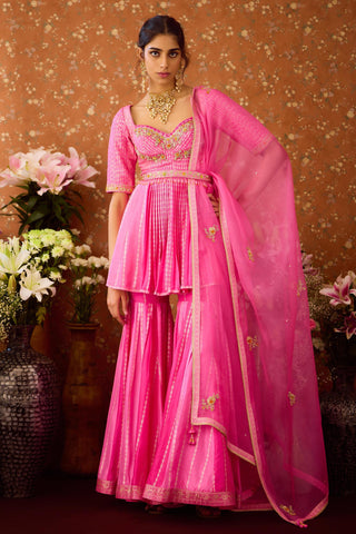 Sharara Set – Pink Festive Wedding – Shyam Narayan Prasad