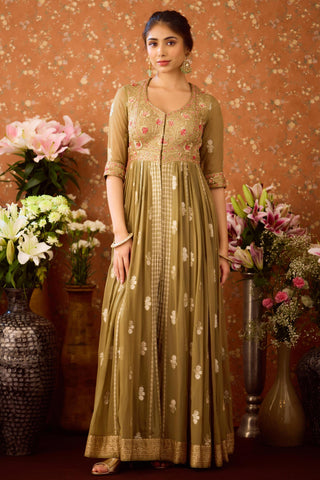 Anarkali Set – Green Festive Wedding – Shyam Narayan Prasad
