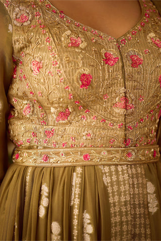 Anarkali Set – Green Festive Wedding – Shyam Narayan Prasad