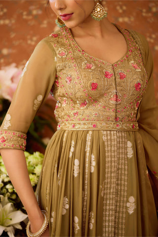 Anarkali Set – Green Festive Wedding – Shyam Narayan Prasad