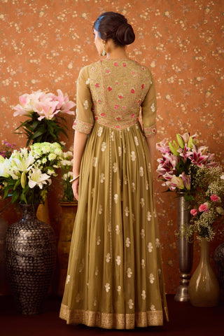 Anarkali Set – Green Festive Wedding – Shyam Narayan Prasad