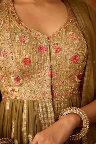 Anarkali Set – Green Festive Wedding – Shyam Narayan Prasad