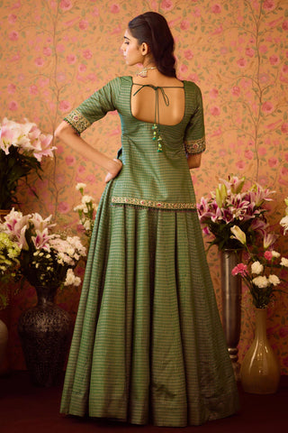 Kurta with Lehenga Set – Green Festive Wedding – Shyam Narayan Prasad