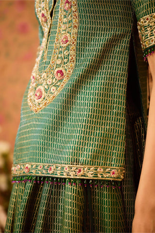 Kurta with Lehenga Set – Green Festive Wedding – Shyam Narayan Prasad