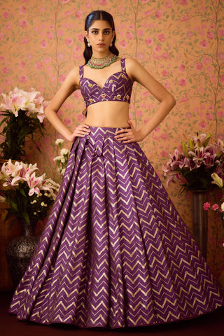 Lehenga Set – Purple Festive Wedding – Shyam Narayan Prasad