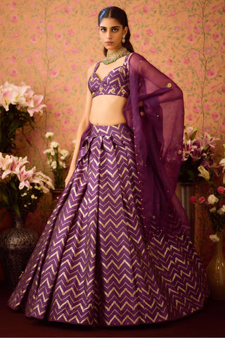 Lehenga Set – Purple Festive Wedding – Shyam Narayan Prasad