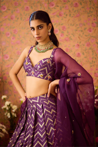 Lehenga Set – Purple Festive Wedding – Shyam Narayan Prasad