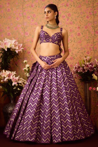 Lehenga Set – Purple Festive Wedding – Shyam Narayan Prasad
