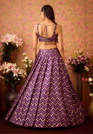 Lehenga Set – Purple Festive Wedding – Shyam Narayan Prasad