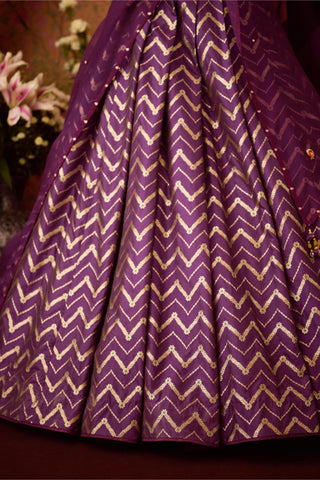 Lehenga Set – Purple Festive Wedding – Shyam Narayan Prasad