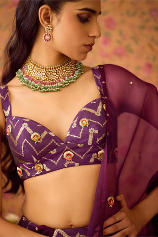 Lehenga Set – Purple Festive Wedding – Shyam Narayan Prasad