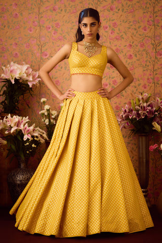 Lehenga Set – Yellow Festive Wedding – Shyam Narayan Prasad