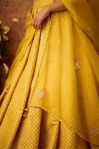 Lehenga Set – Yellow Festive Wedding – Shyam Narayan Prasad